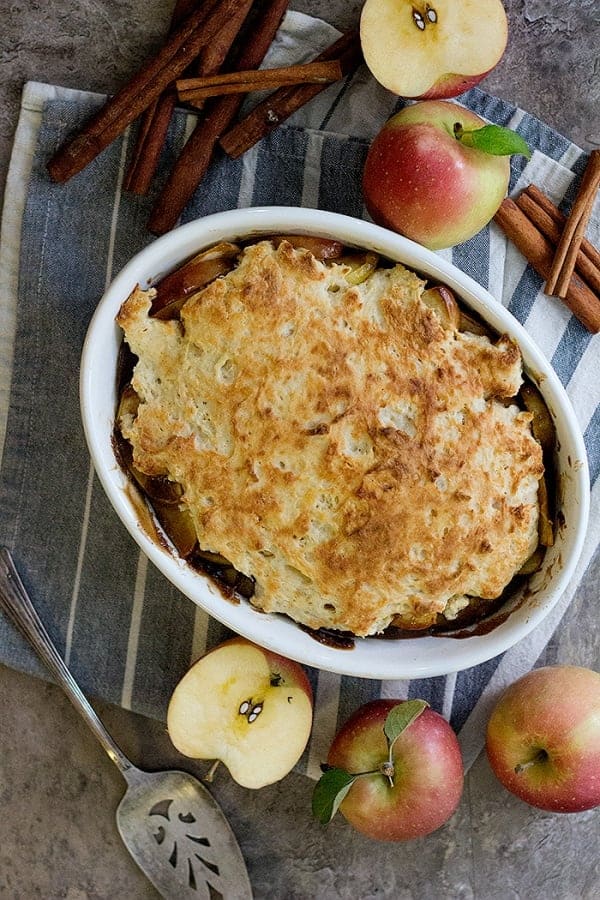 Caramel Apple Cobbler Recipe From Scratch • Unicorns in the Kitchen