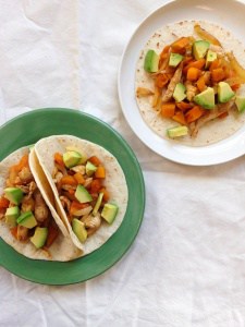 These Chicken Butternut squash tacos are full of fall flavors!