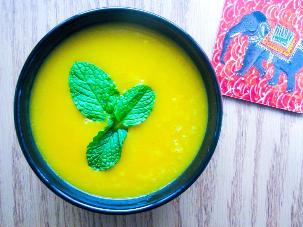 Coriander Butternut squash soup is perfect for cold evening!