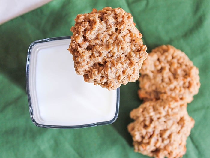 Oatmeal Walnut Cookies are perfect with a cup of milk.