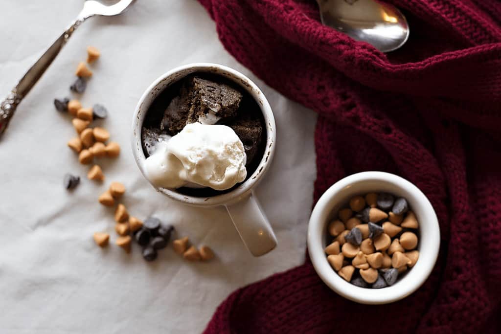 Double Chocolate Mug cake is wonderful for a chilly evening!