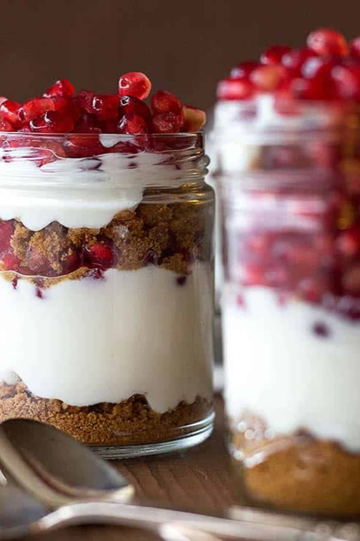 Pomegranate Parfait is a beautiful and tasty dessert that requires only 4 ingredients and comes together is no time!