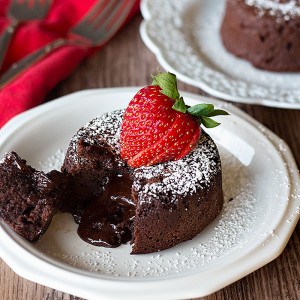 Molten Chocolate Lava Cake is such a delicious classic! It's moist and so chocolaty and when you cut into it, luscious chocolate oozes out!