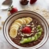 This Nutella Cocoa Oatmeal Bowl is perfect for breakfast, or any time that you crave something sweet and easy! Make it even better by adding some cocoa powder!