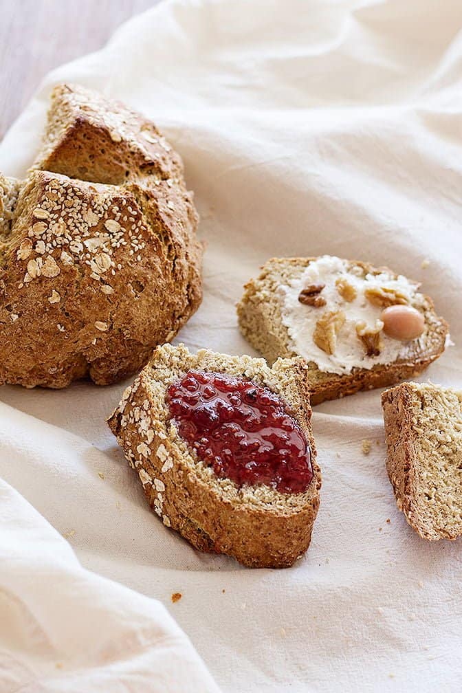 This Easy Irish Soda Bread comes together in less than one hour and is perfect for breakfast. You can make it in different variations by adding different seeds and dried fruit. 