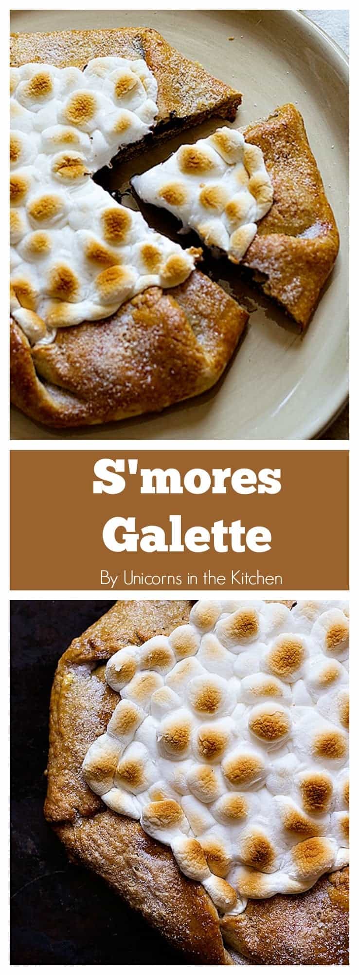 S'mores are delicious in any shape or form. Make this super easy S'mores Galette with graham crackers crust and enjoy a wonderful summer! 