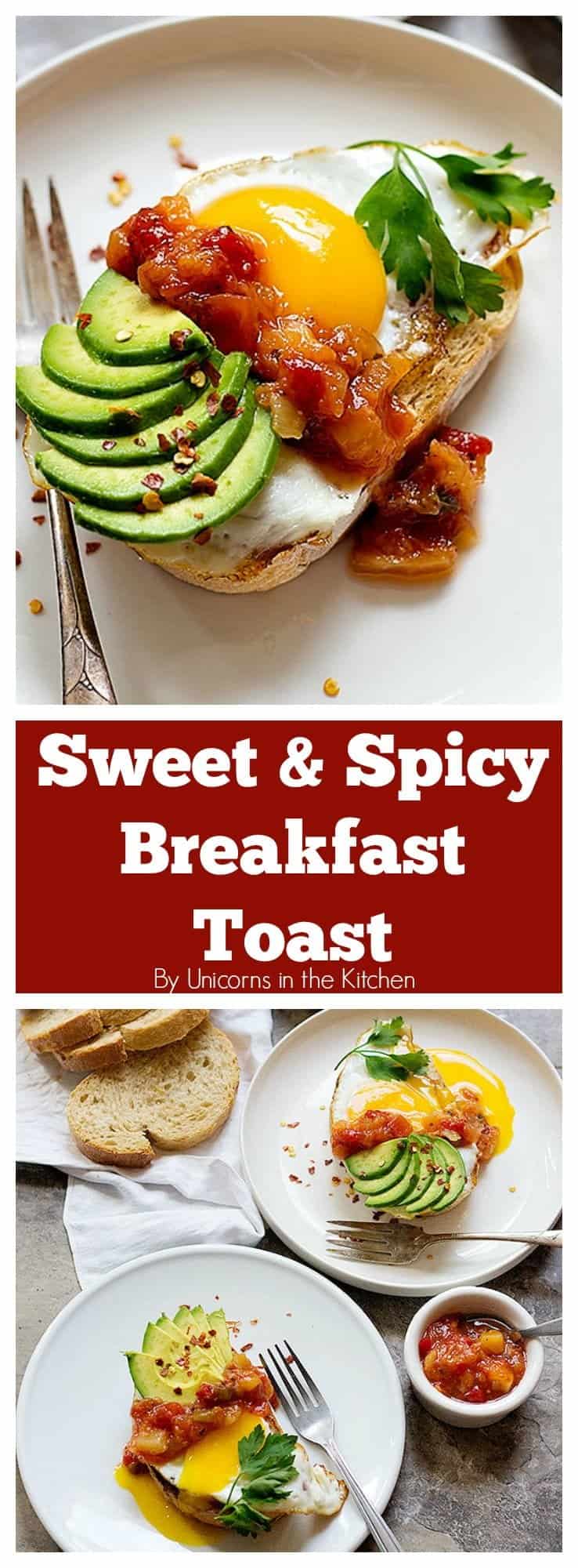 Say good bye to boring breakfast. This Sweet and Spicy Breakfast toast is here to help you start a delicious day. Start the day with a kick of salsa for more flavor! 