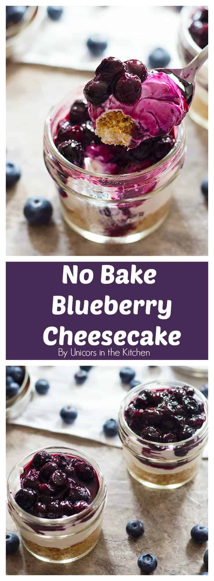 Whip up this indulgent No Bake Mini Blueberry Cheesecake in less than 30 minutes with very basic ingredients! It's creamy, velvety and will make you super happy! 