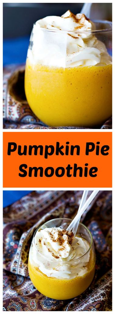 Start your morning with an all-time favorite fall dessert flavored smoothie. Pumpkin Pie Smoothie is naturally sweetened and tastes just like pumpkin pie!