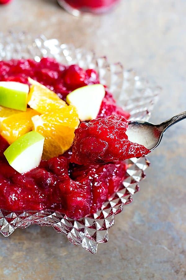 Apple cranberry sauce for turkey is perfect for Thanksgiving. 