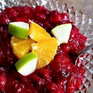 Forget about store-bought, this homemade cranberry apple sauce will be a new family tradition for you! It's tangy, sweet, and unbelievably easy!