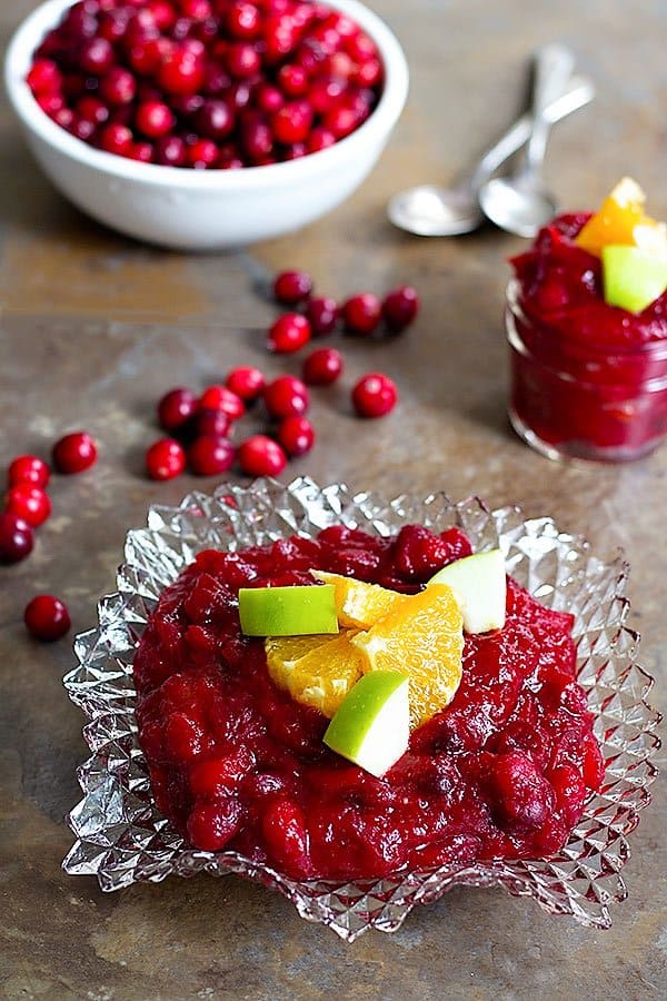 This cranberry apple sauce recipe is easy and very delicious. 