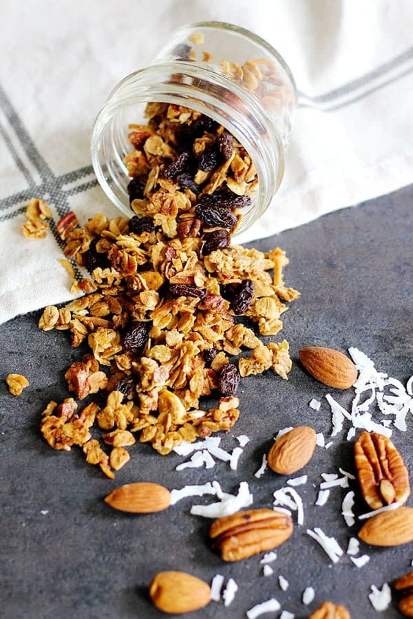 Make mornings a blast with this delicious homemade Coconut Almond Granola. It's a perfect addition to your smoothie or yogurt bowl, or as a simple snack!
