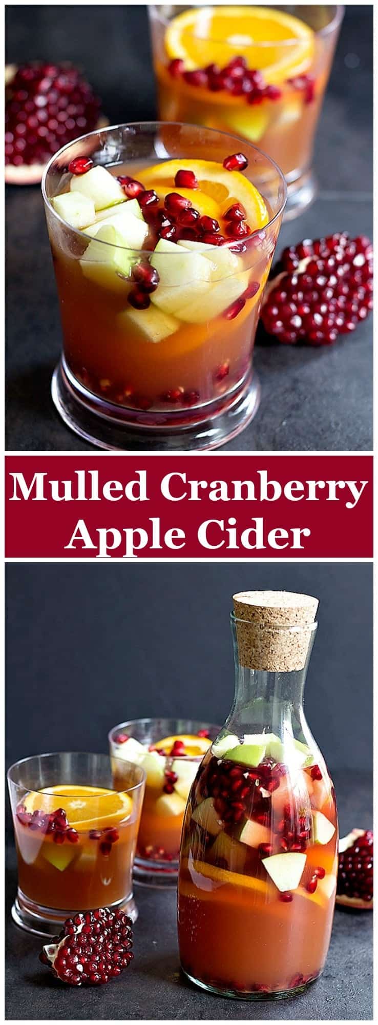 Bring joy and warmth to your cold days with this warm Mulled Cranberry Apple Cider. It takes just a few ingredients and 30 minutes to have this warm drink in your hands!