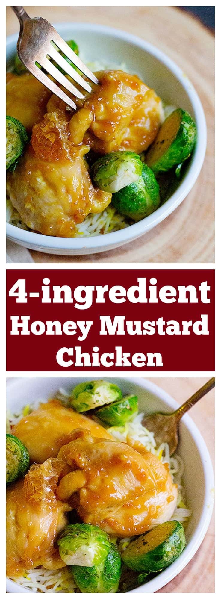 4-ingredient baked honey mustard chicken is so simple to make and much better than take out. Make this all time favorite dish at home.