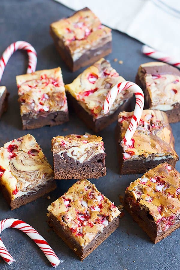 peppermint brownies are so easy to make and they're perfect for the holidays. 