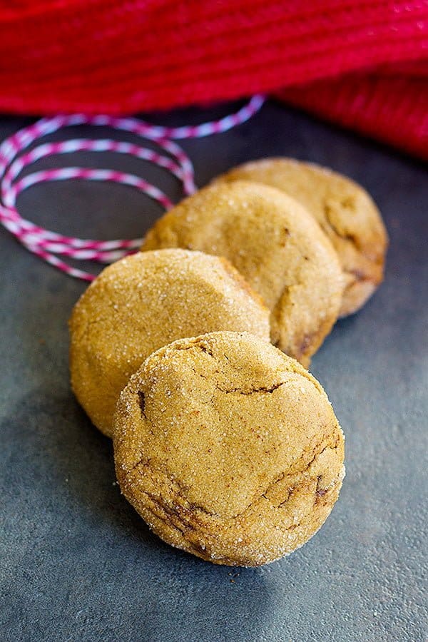These soft ginger molasses cookies make the perfect gift for the holidays. 