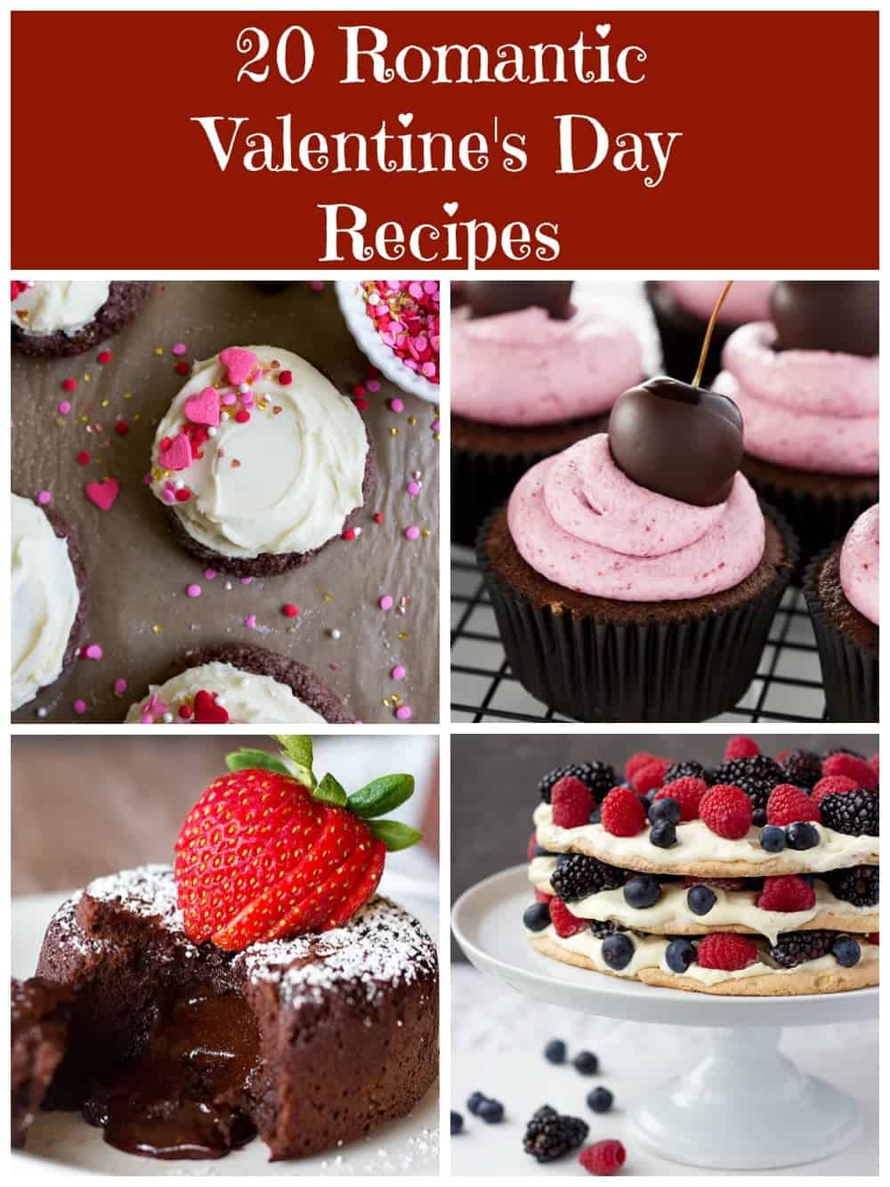 A collection of the most beautiful recipes to make this year, these 20 Romantic Valentine's Day Recipes are your ultimate guide to a fantastic day!