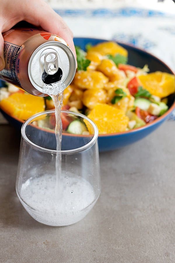 Bring excitement and flavor to ordinary dinners with this delicious orange chicken salad. Fresh salad topped with chicken smothered in lip-smacking orange sauce!