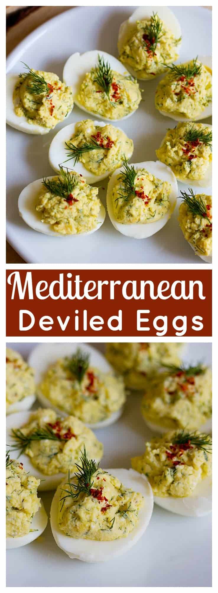 Mediterranean Deviled Eggs are the perfect twist on your favorite appetizer. The herbs and spices in this recipe make a refreshing dish that's quick and tasty!