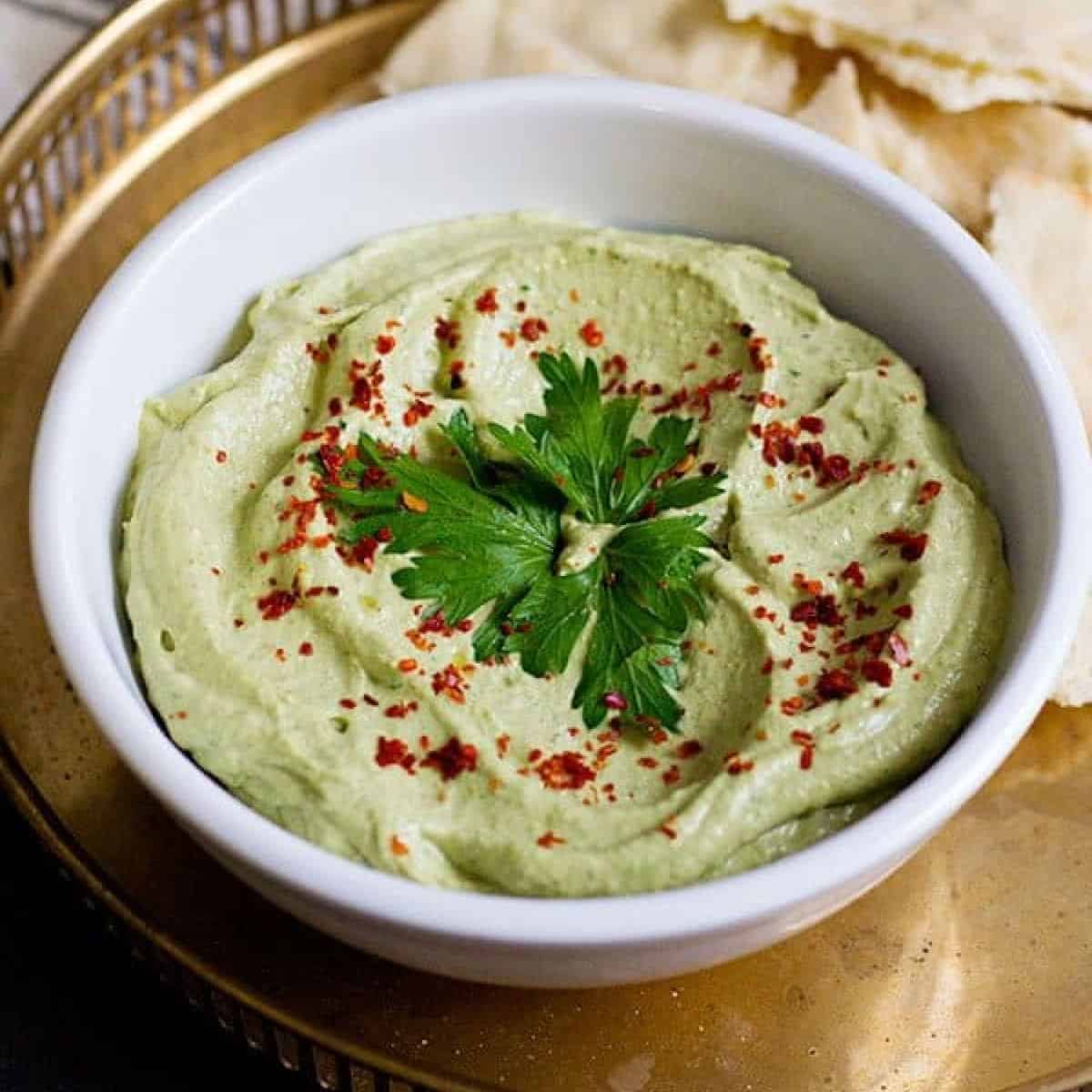 Pistachio Walnut Avocado Dip