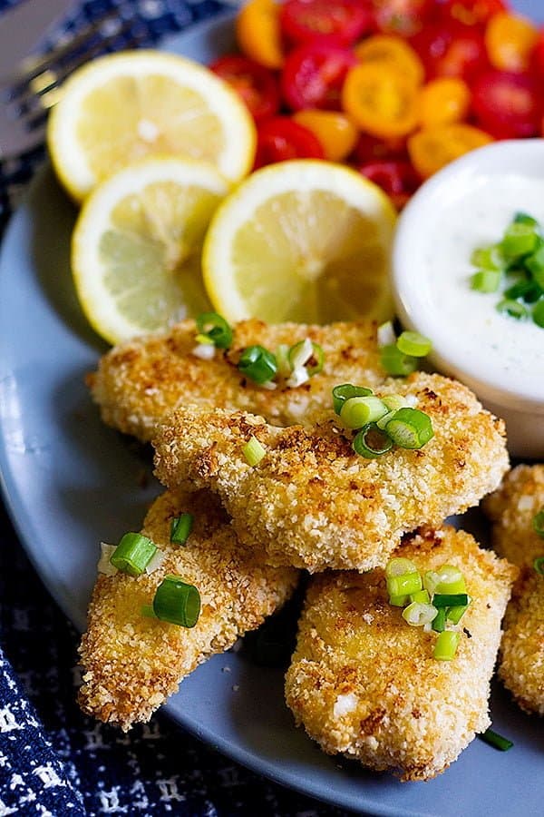 This baked chicken tenders recipe will be your go-to dinner option! They're delicious and juicy, requiring minimum effort but delivering maximum flavor thanks to the ranch seasoning!