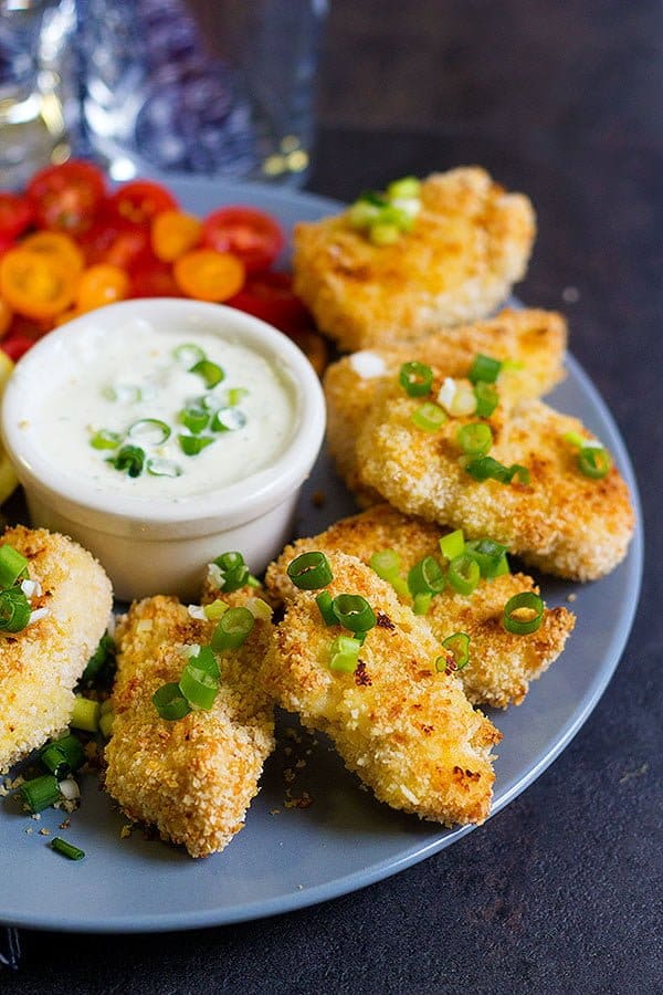 baked ranch chicken tenders are crispy and very tasty. 