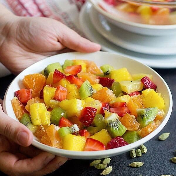 Honey Rose Water Fruit Salad • Unicorns in the Kitchen