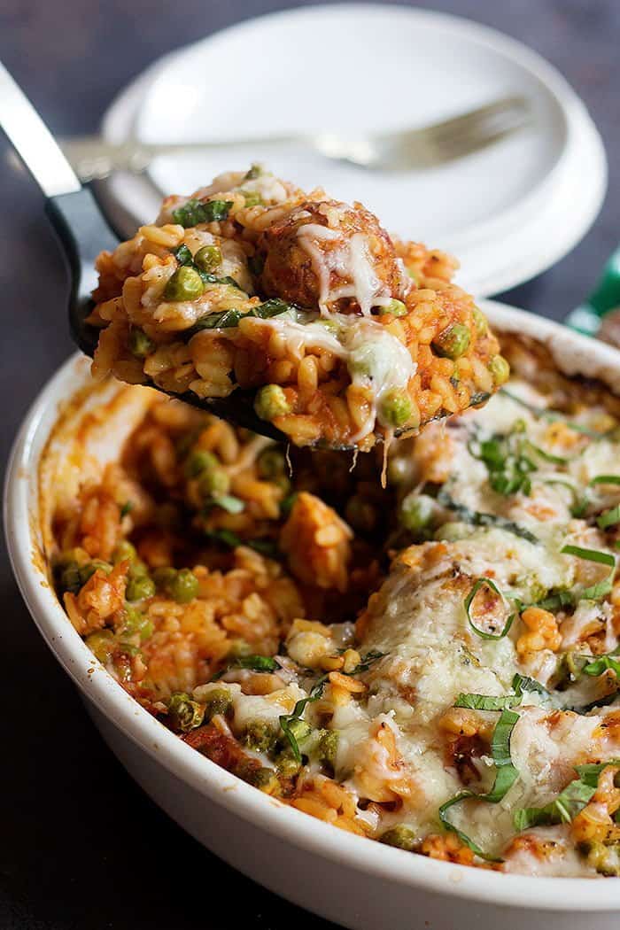 Meatball Orzo Casserole is a delicious option for your weeknight dinner. This casserole is made in one dish with all the ingredients you already have in your kitchen!
