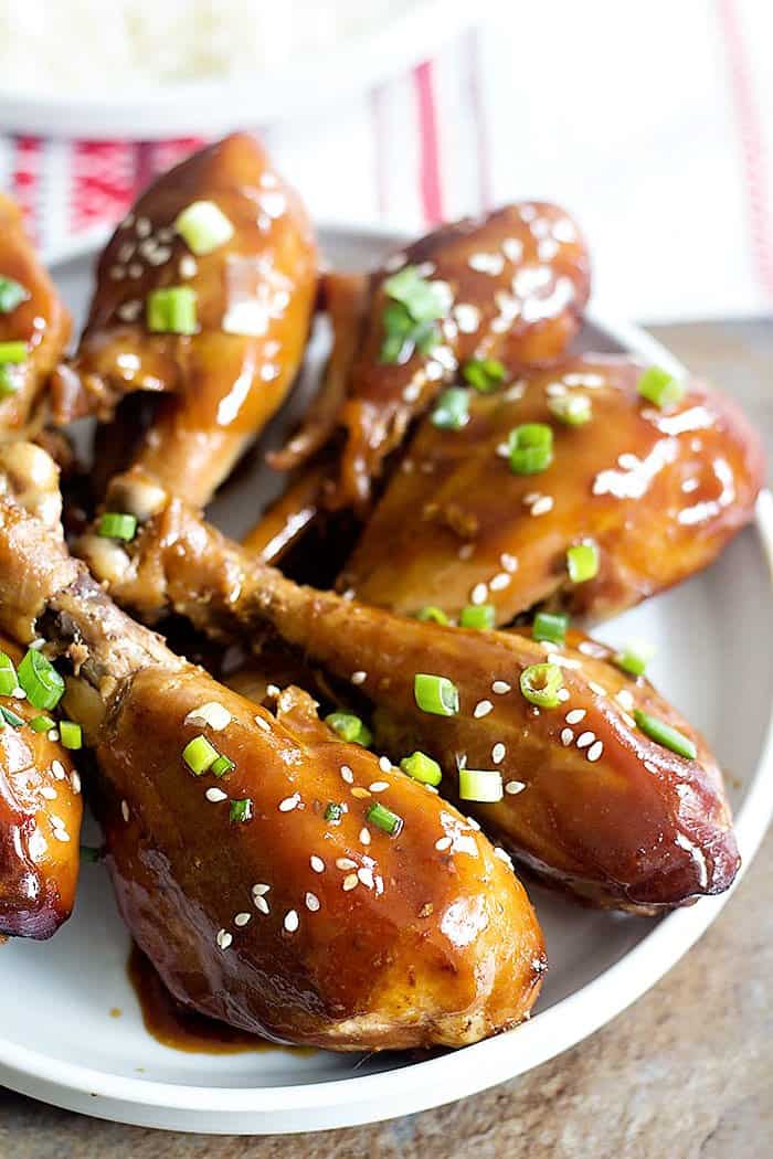 Slow Cooker Honey Garlic Chicken requires minimal preparation and is great for lunch or dinner. Delicious chicken drumsticks cooked with a tasty sauce have so much flavor!