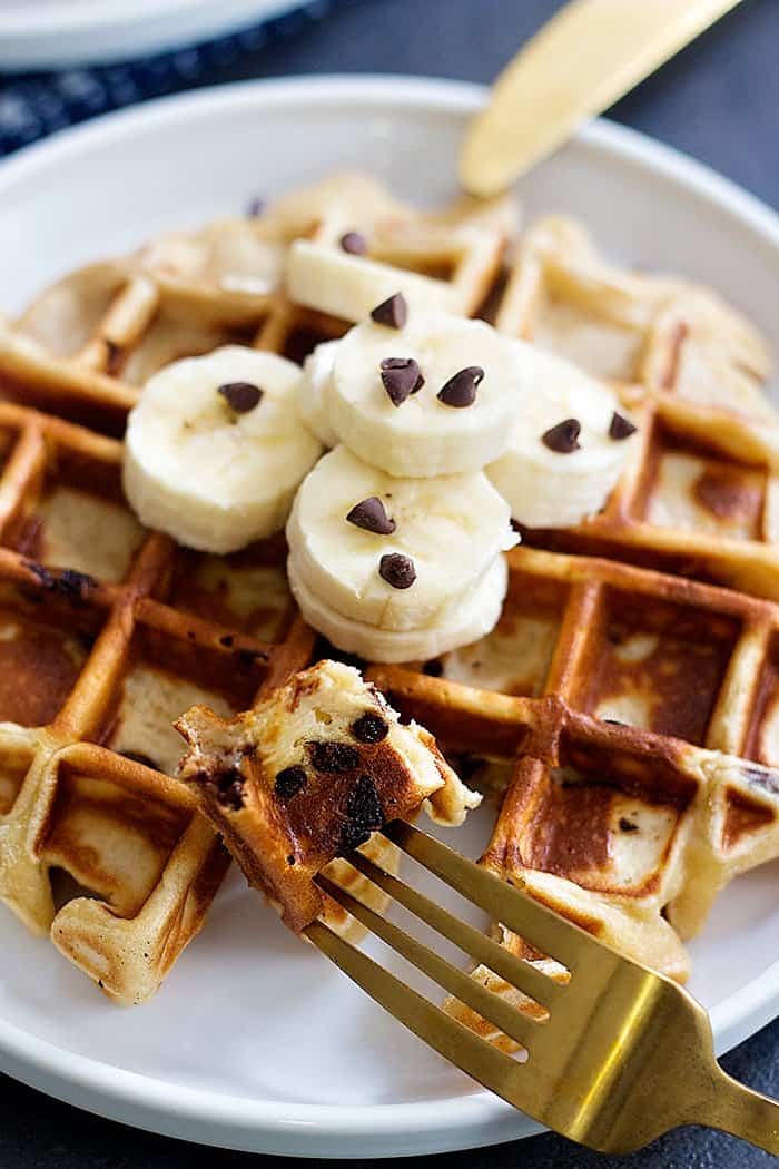 peanut butter banana waffles are easy and very tasty. 