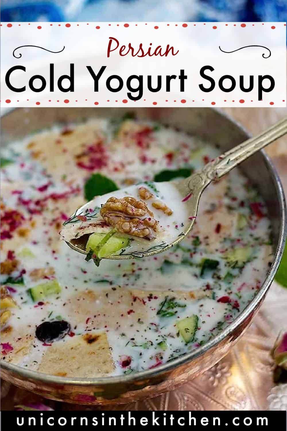 Persian Cold Yogurt Soup - Abdoogh Khiar • Unicorns in the Kitchen