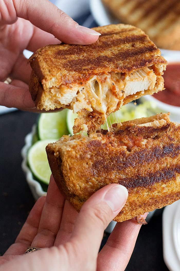 Grilled Chicken parmesan sandwich is the best with stretchy cheese