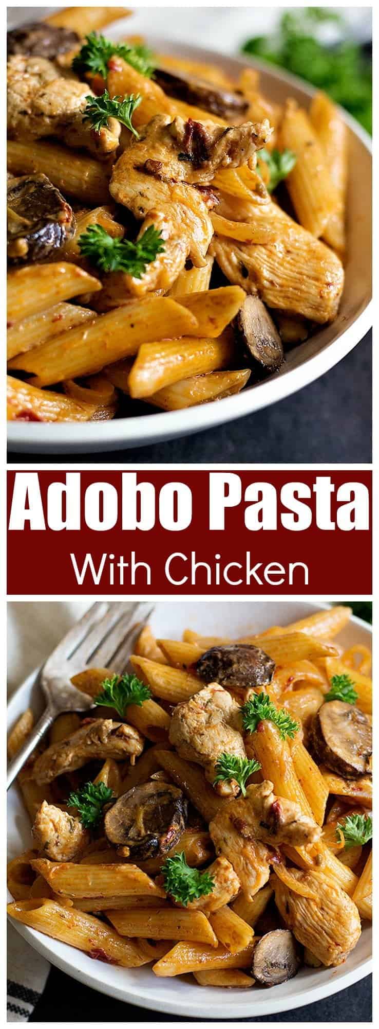 Adobo Pasta with Chicken • Unicorns in the Kitchen