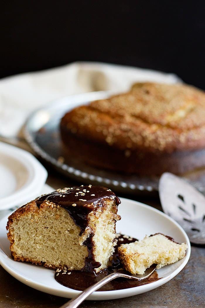 Tahini Cake | Tahini Cake Recipe | Sesame Seeds Cake | Chocolate Tahini Glaze | Tea Cake | #tahini #cake #Chocolate