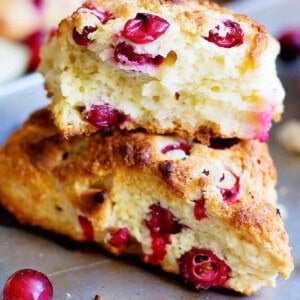 Cranberry white chocolate scones.