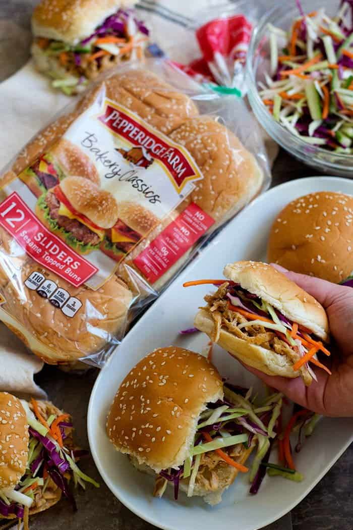 These Asian Chicken Sliders are perfect for game days and gatherings. You can easily feed a crowd with this recipe. 