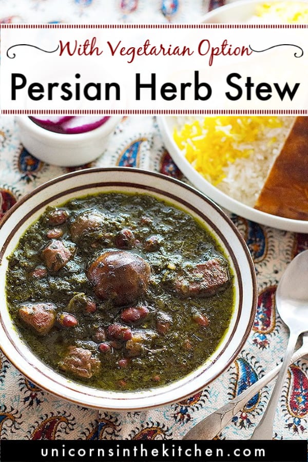 Ghormeh Sabzi Persian Herb Stew Video Unicorns In The Kitchen