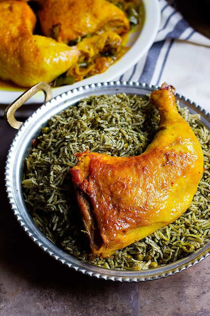 Serve Persian Chicken with dill rice for a full meal. 