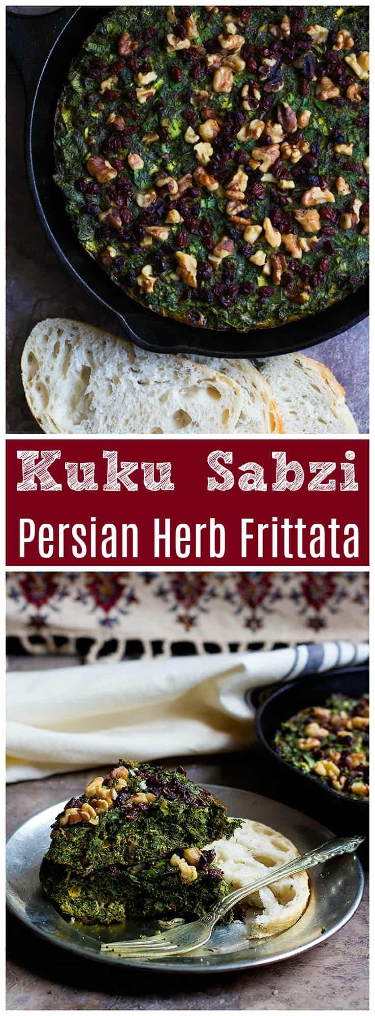 Kuku Sabzi (Persian Herb Frittata) • Unicorns in the Kitchen