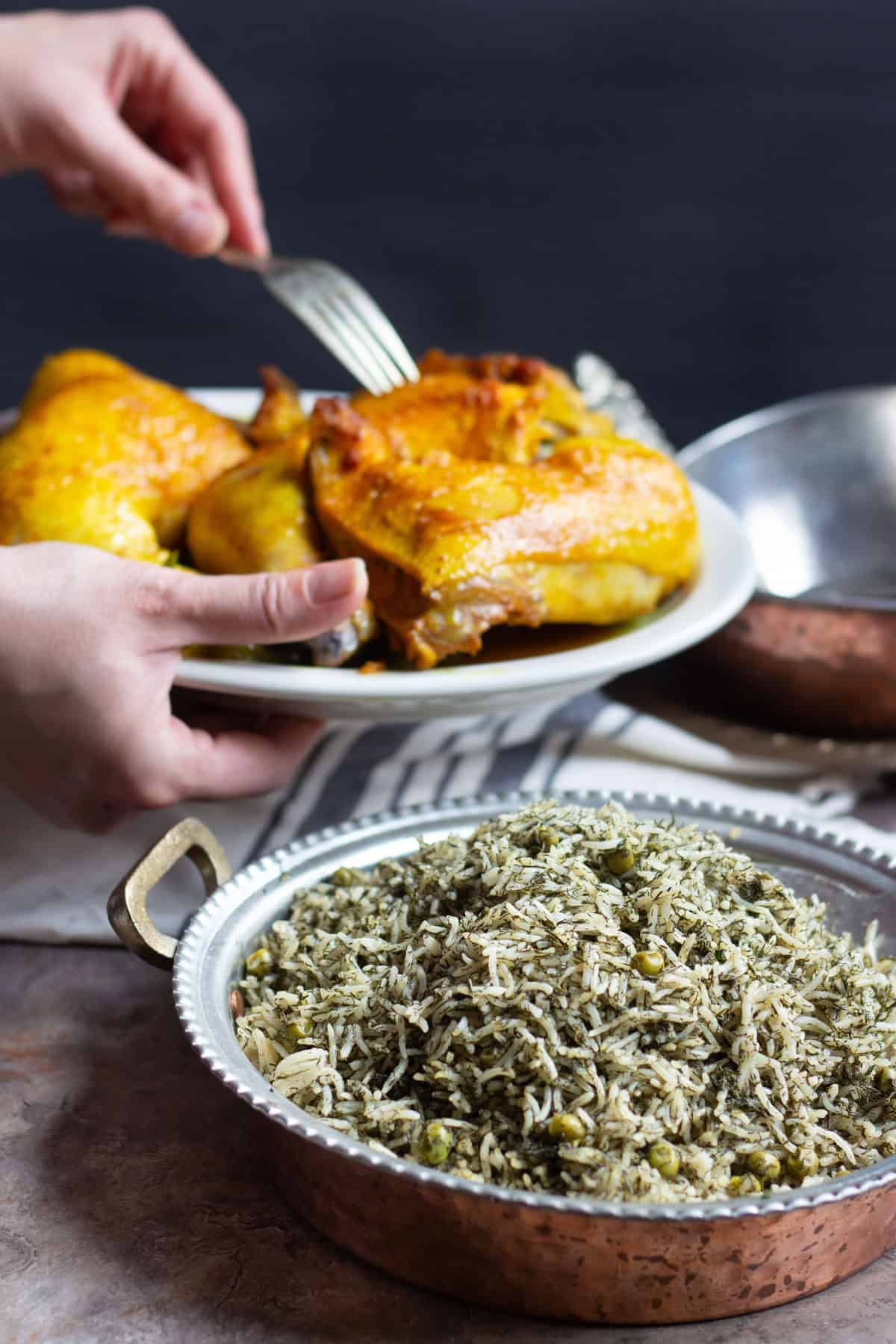 Serve this dish with saffron chicken.