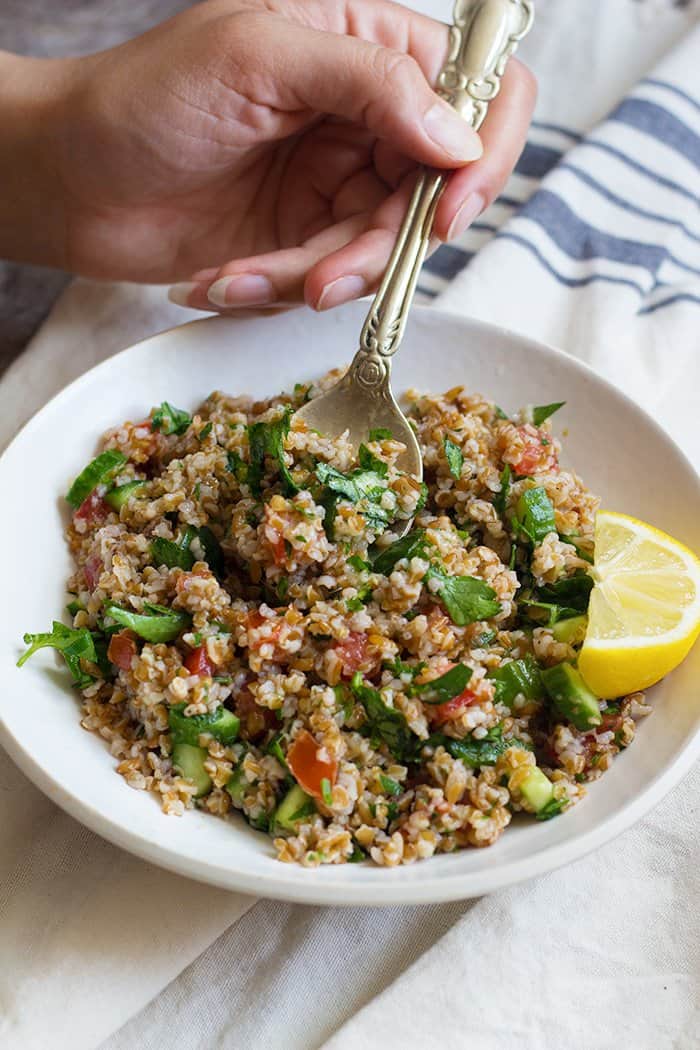 Tabbouleh salad, also called Tabouli is a delicious Middle Eastern salad that's very simple and easy to make.