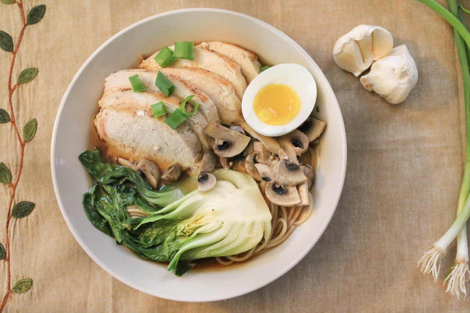 This homemade ramen recipe with chicken is perfect for family and is better than take out.