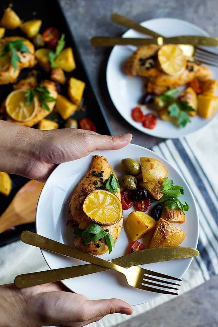 This easy chicken recipe is made in one sheet pan, perfect for busy nights. 