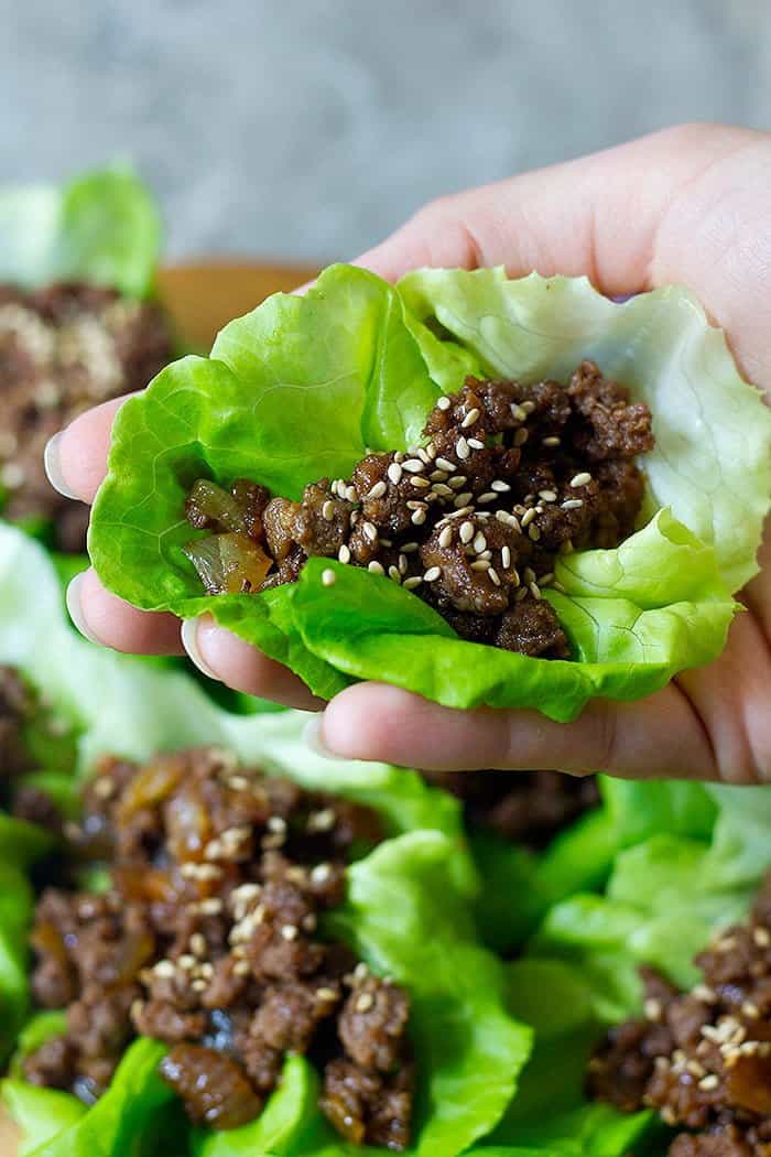 Ground beef lettuce wraps are a perfect recipe for weeknights because they're simple, easy and can be made in less than twenty minutes. Use this Korean beef recipe for a quick meal that everyone loves.
