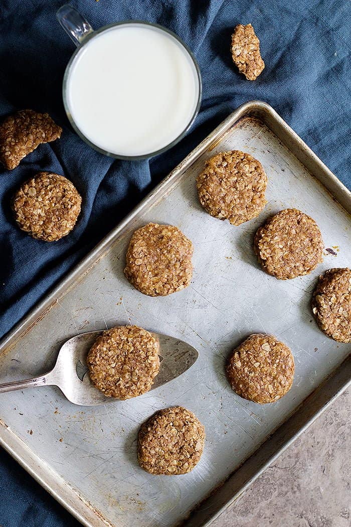 Healthy peanut butter oatmeal cookies are no bake and need only three ingredients.