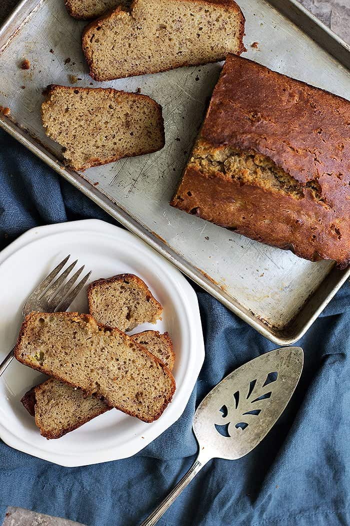 You can serve this gluten free banana bread with coffee or tea. 