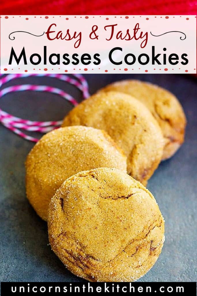 Easy Molasses Cookies Recipe (No Chill) • Unicorns in the kitchen