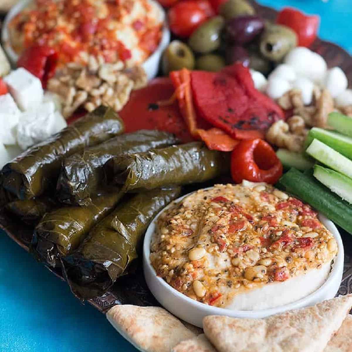 Mezze platter is perfect for Iftar. 