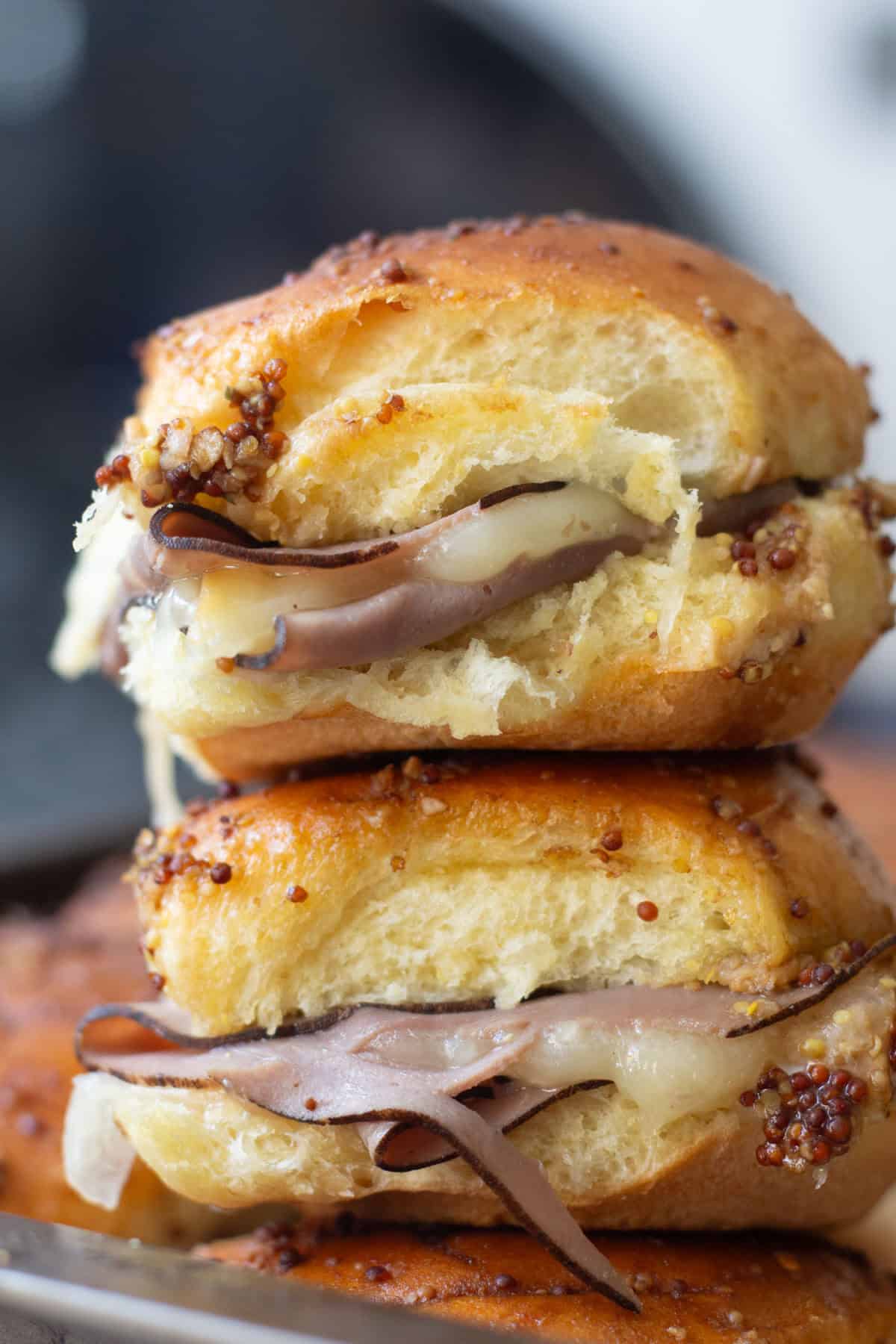 Hawaiian roast beef sliders are the ultimate game day food and they go well with so many dips and other game day snacks.